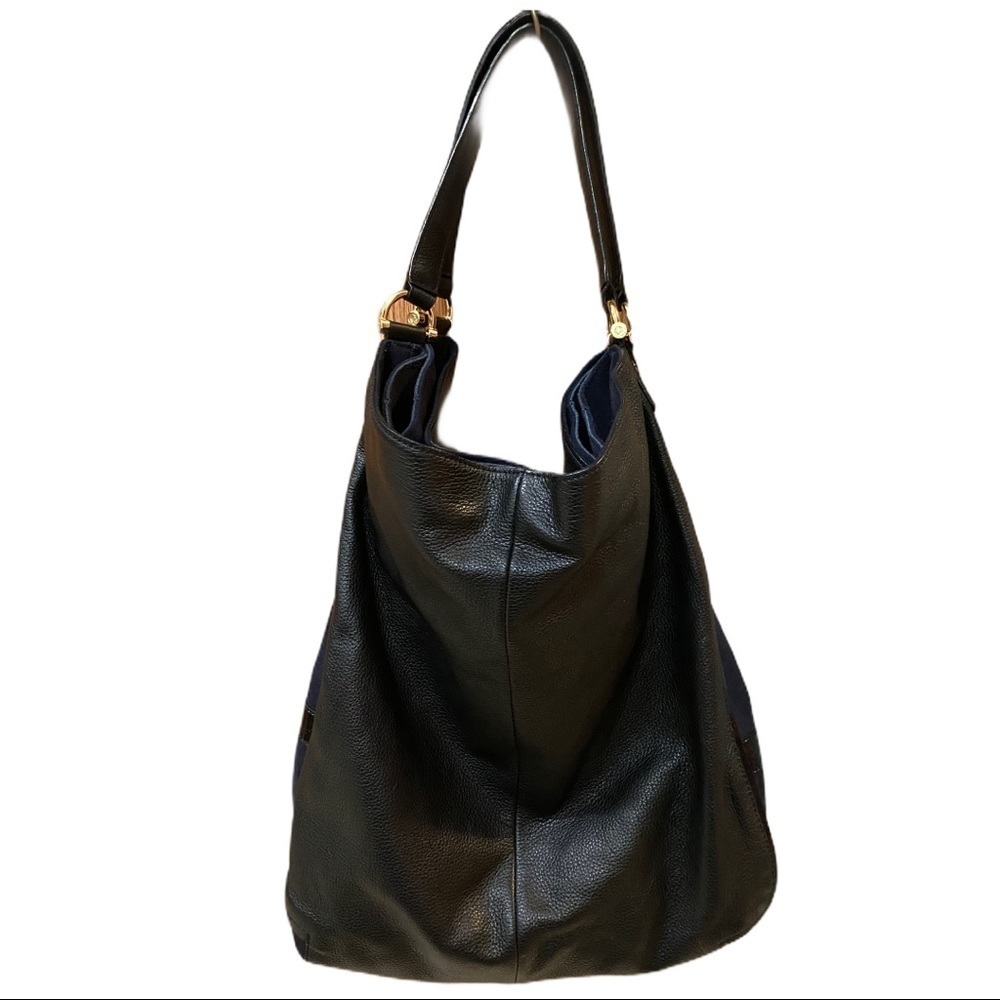 Large leather/suede purse